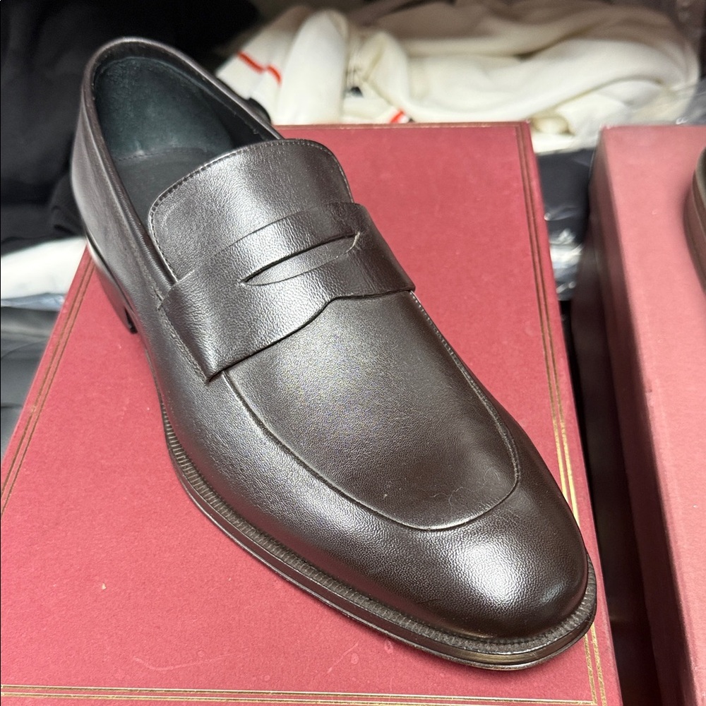 Bruno Magli Dark Brown Leather Loafers